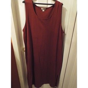 August Max Woman Rust Tank Maxi Dress 3X